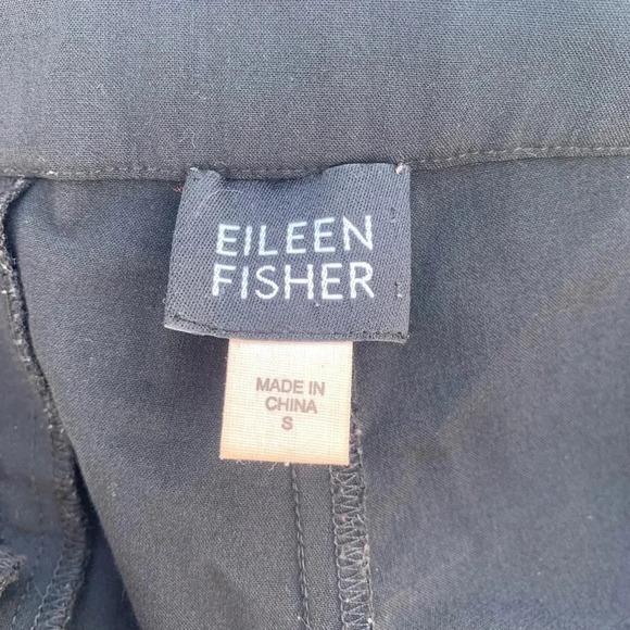 Eileen Fisher Relaxed Straight High Rise Wool Blend Trouser Pants Neutral Preppy - Picture 5 of 6